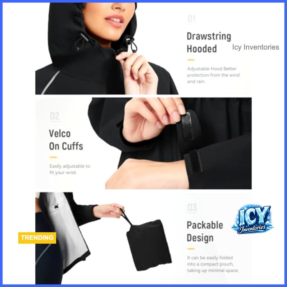 Waterproof Polyester Rain Jacket Lightweight Pack… - image 6